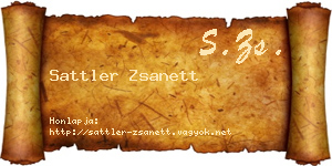 Sattler Zsanett névjegykártya