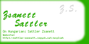 zsanett sattler business card